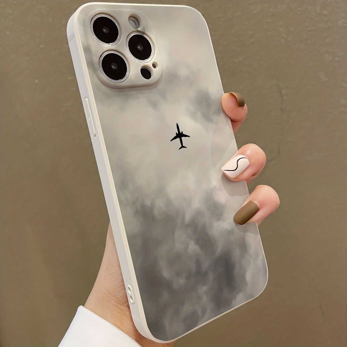 Gray World Airplane Phone Case for iPhone14/14Plus/14Pro/14ProMax,iPhone13/13Pro/13ProMax,iPhone12/12Pro/12ProMax,iPhone11/11Pro/11Pro Max